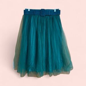 ModClothxCollectif Green A-Line Tulle Skirt - size 8